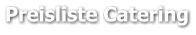 Preisliste Catering